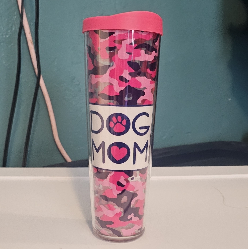 Pink Camo Dog Mom Tumbler